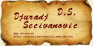 Đurađ Sečivanović vizit kartica